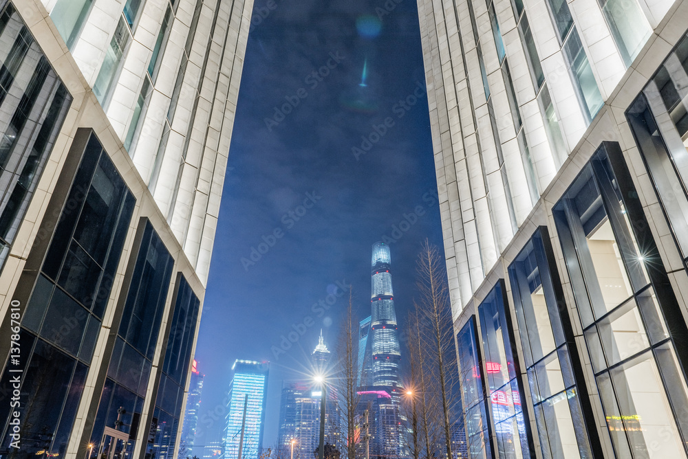 Skyscrapers from a low angle view in Shanghai,China. Skyscrapers from a low angle view in Shanghai,China.