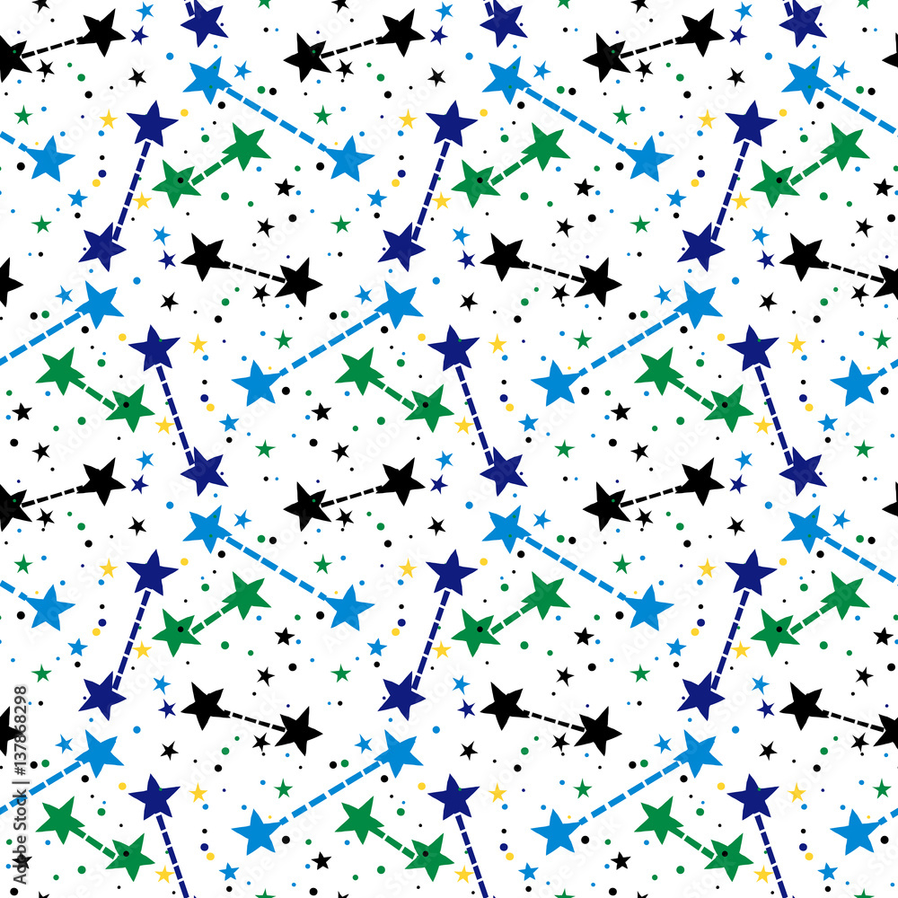 Vector pattern with stars