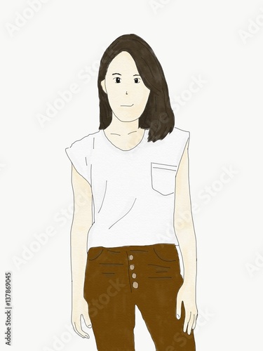 Abstract hand draw doodle w...