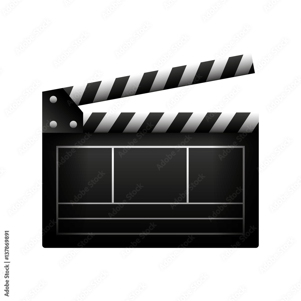 Fototapeta premium video clapperboard isolated icon vector illustration design