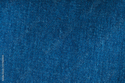 Blue denim jean macro shot for texture and background