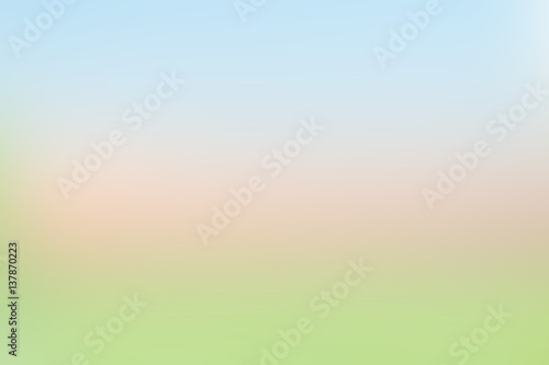 Smooth light blue green Orange evening blurred background.