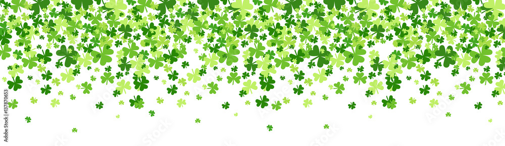 Shamrock Pattern Background Saint Patrick Day Beer Festival Banner Flat Vector Illustration Shamrock Pattern Background Saint Patrick Day Beer Festival Banner Flat Vector Illustration