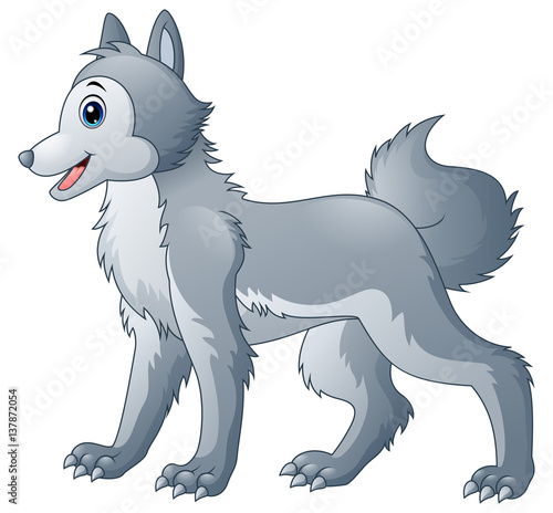 Cute wolf cartoon