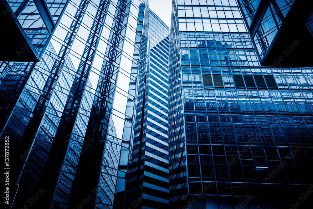 Fototapeta premium financial architecture face to face in Hong Kong of China.