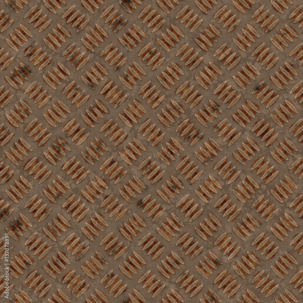 Seamless rusty diamond metal pattern Seamless rusty diamond metal pattern