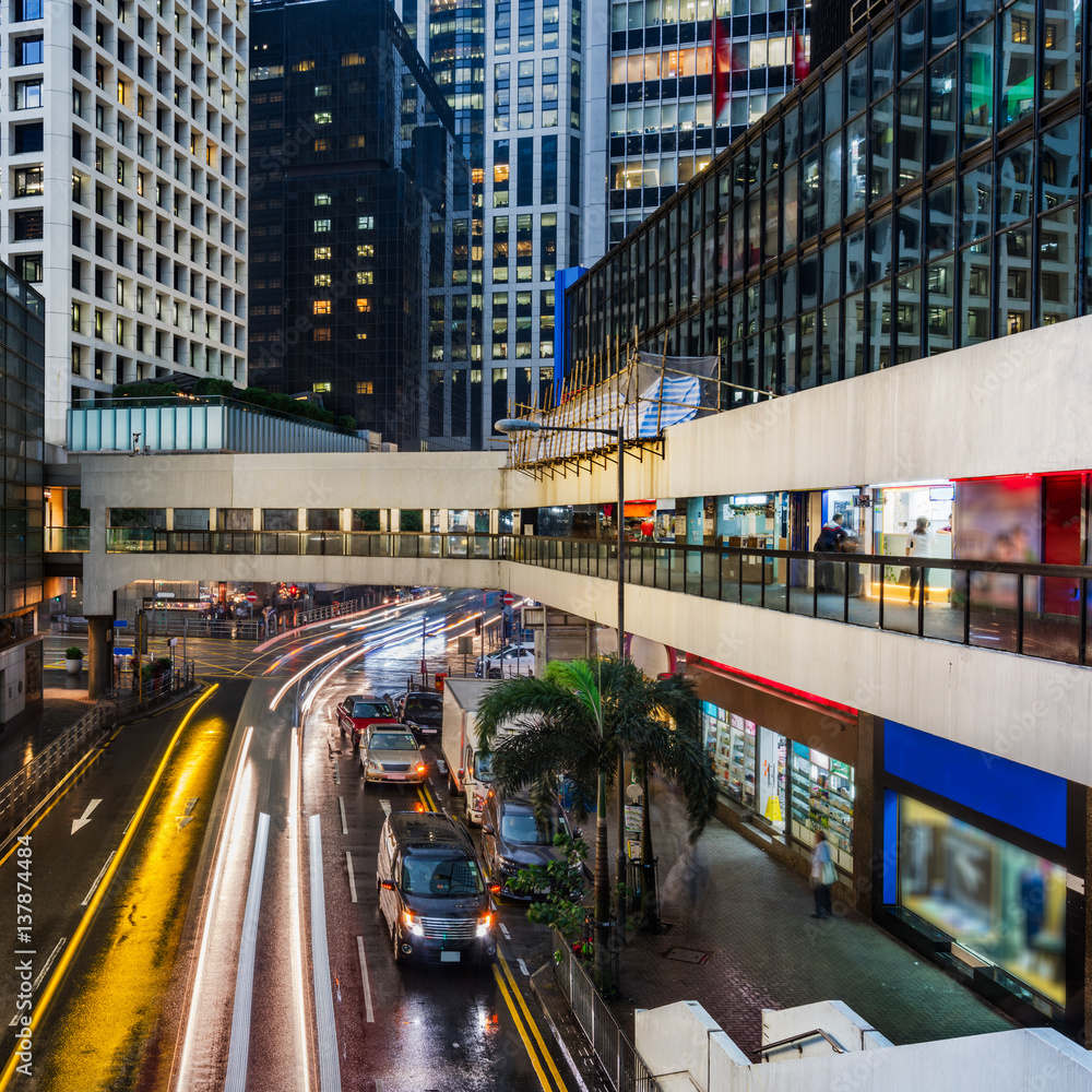 urban traffic with cityscape in Hong Kong,China. urban traffic with cityscape in Hong Kong,China.