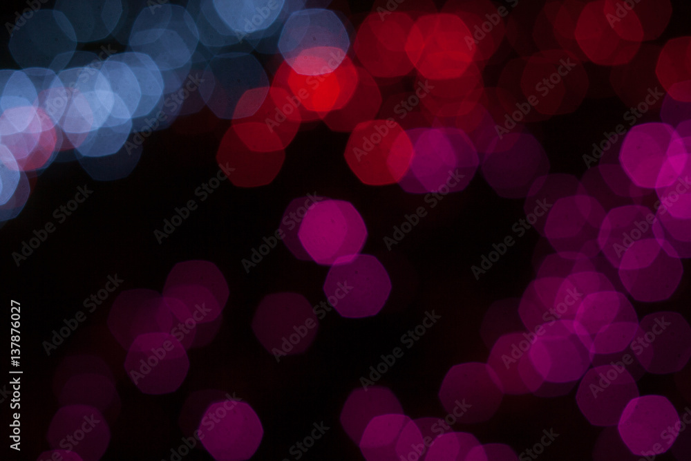 Abstract background of out of focus lights at night. Light hexagon. Abstract background of out of focus lights at night. Light hexagon.