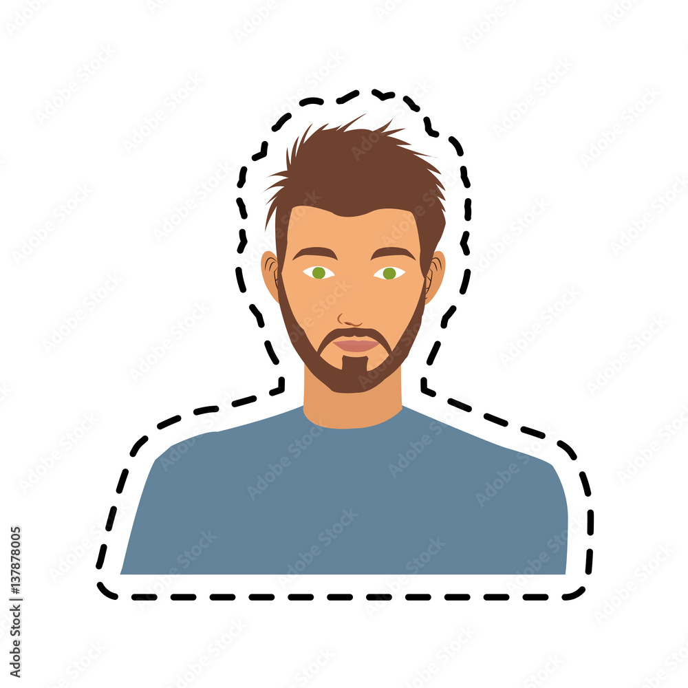 portrait handsome young man icon image vector illustration design portrait handsome young man icon image vector illustration design