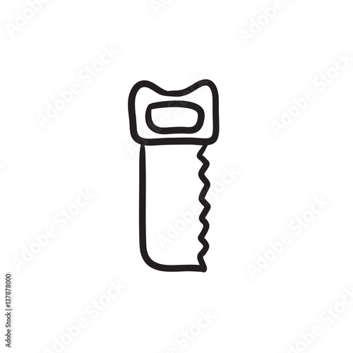 Saw sketch icon.