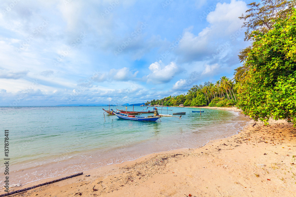 Tropical Beach on Koh Samui in Thailand. Tropical Beach on Koh Samui in Thailand.