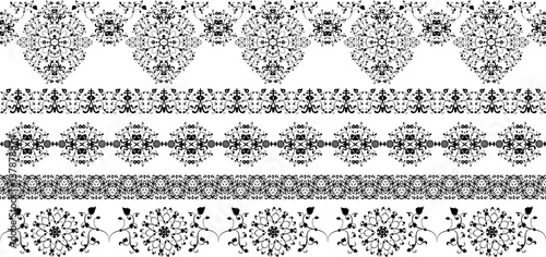 Seamless arabesque borders  - vector illustration