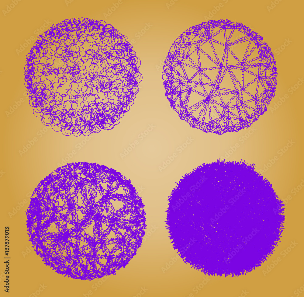 Set of templates with globes for design project - vector illustration Set of templates with globes for design project - vector illustration