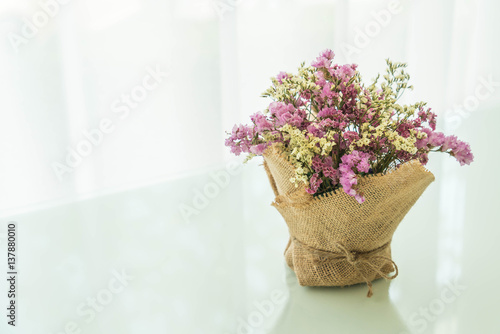 flowers bouquet decoration on table