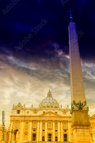 Spectacular view of st. Peter in Vatrican, Rome