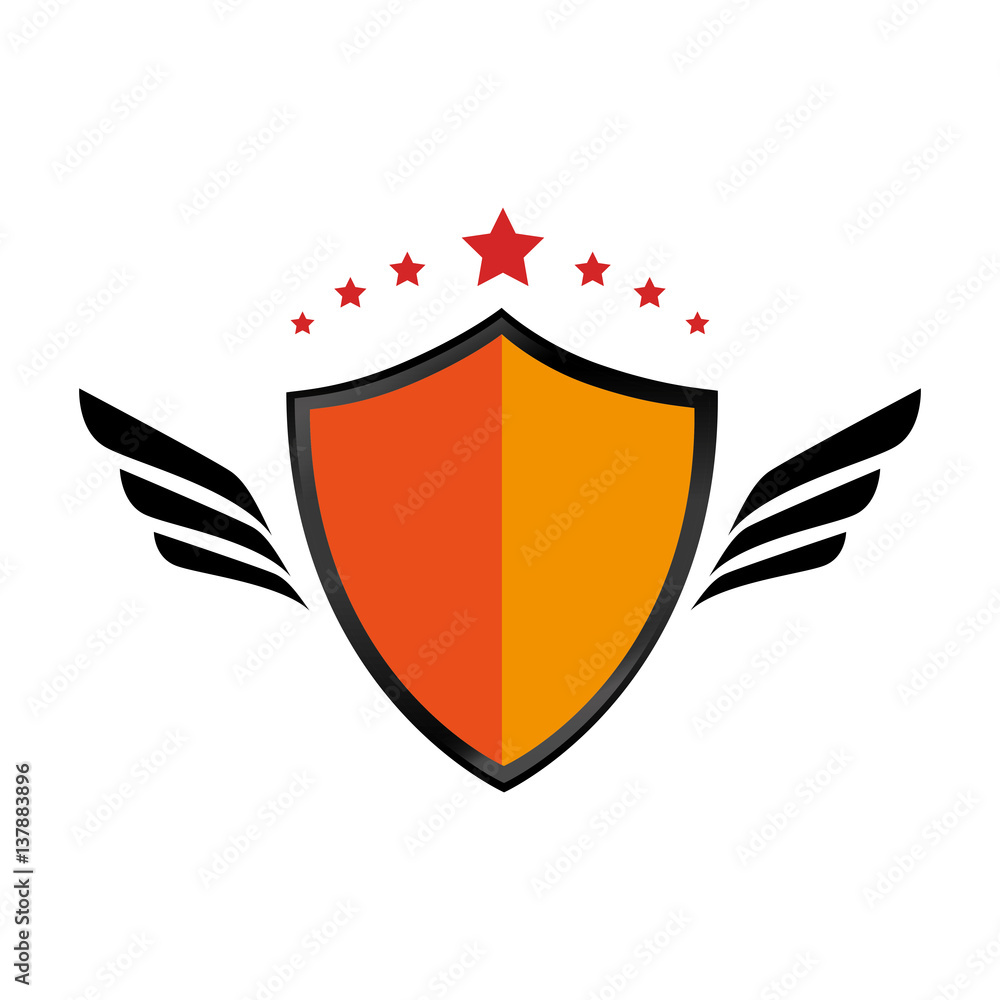 shield with wings isolated icon vector illustration design shield with wings isolated icon vector illustration design