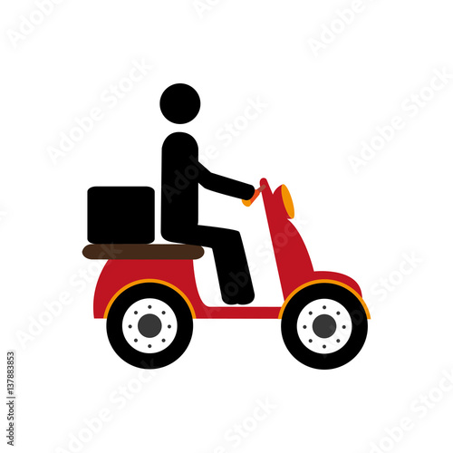 delivery motorcycle service icon vector illustration design