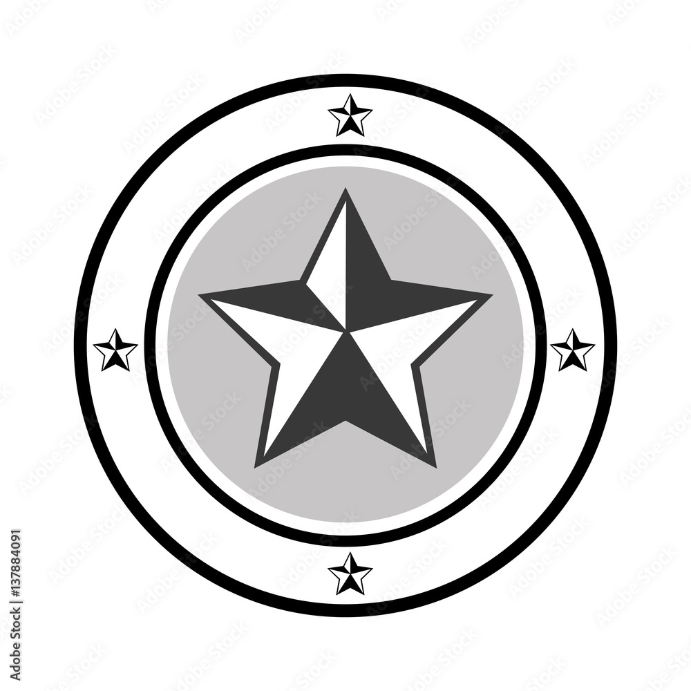 sherif medal emblem icon vector illustration design sherif medal emblem icon vector illustration design