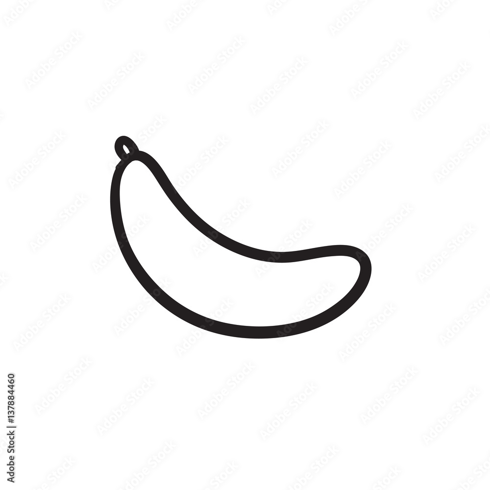 Banana sketch icon. Banana sketch icon.