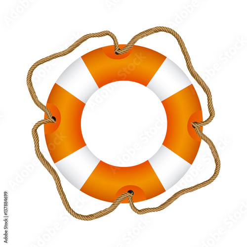 color lifebuoy icon image, vector illustration design