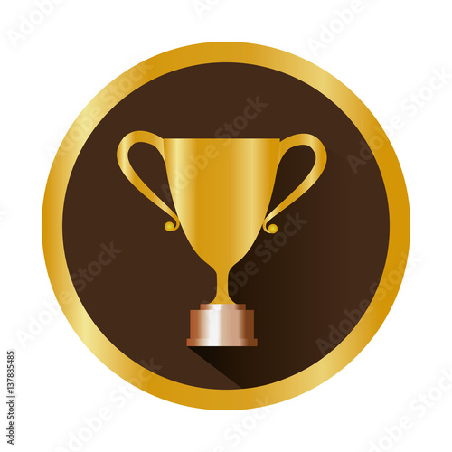 trophy winner isolated icon vector illustration design