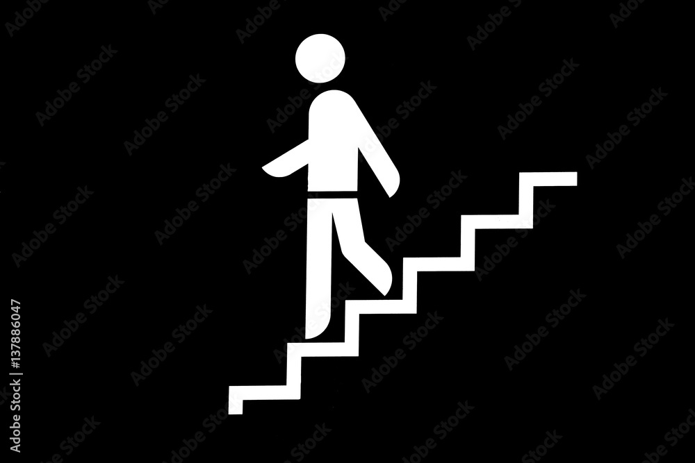 Treppe abwärts StockIllustration Adobe Stock