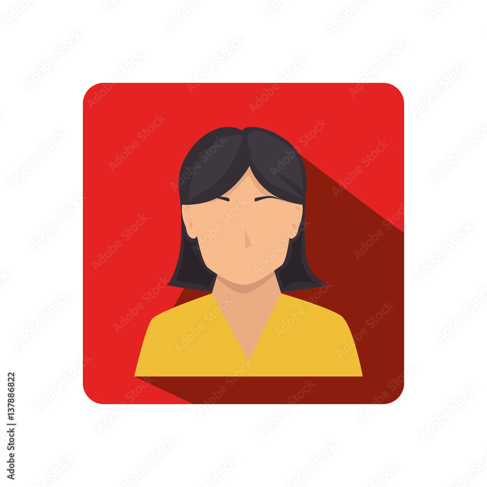 businesswoman character avatar icon vector illustration design