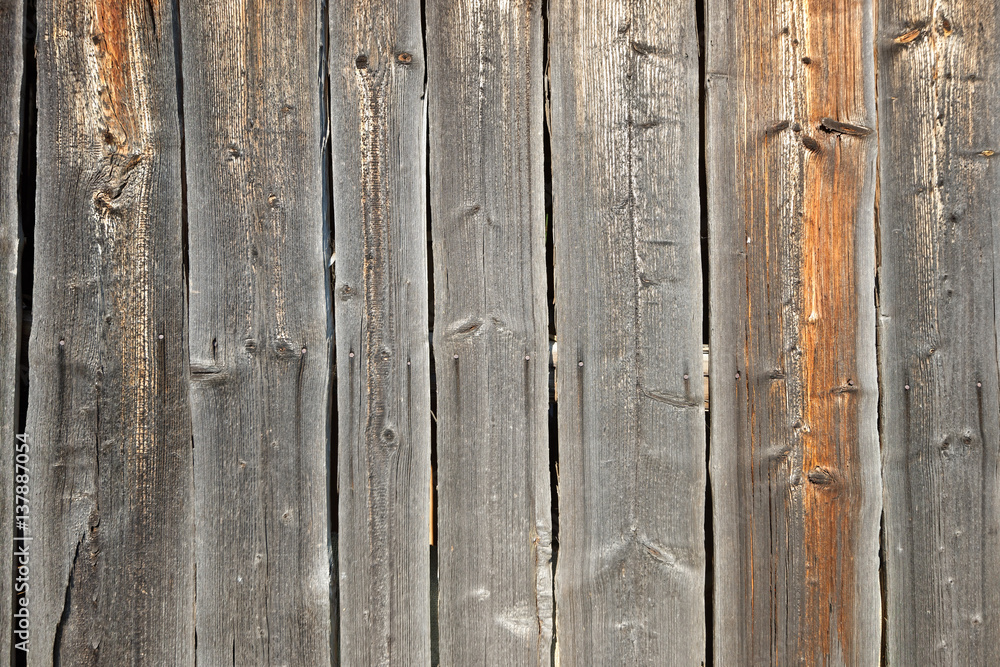 Wood texture plank grain background, wooden wall