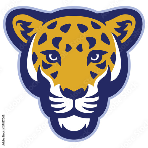 Leopard head mascot