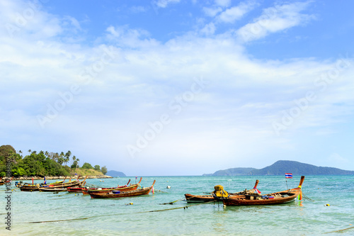 Rawai Beach, Phuket, Thailand with soft-focus and over light