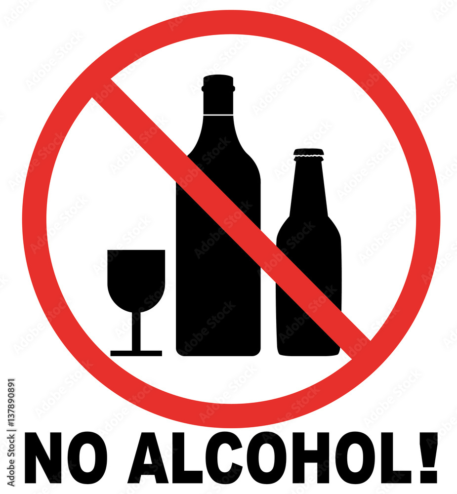 NO ALCOHOL SIGN Stock Vector Adobe Stock