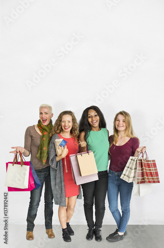 Women Shopping Spending Consumerism Shopaholic Concept