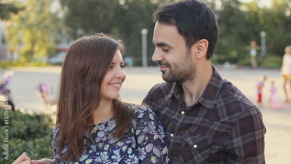 man covering the eyes of surprised girlfriend man covering the eyes of surprised girlfriend