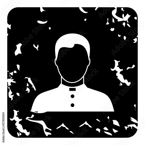 Priest icon, grunge style