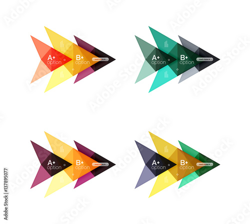 Colorful vector option banner arrow templates  infographic layouts