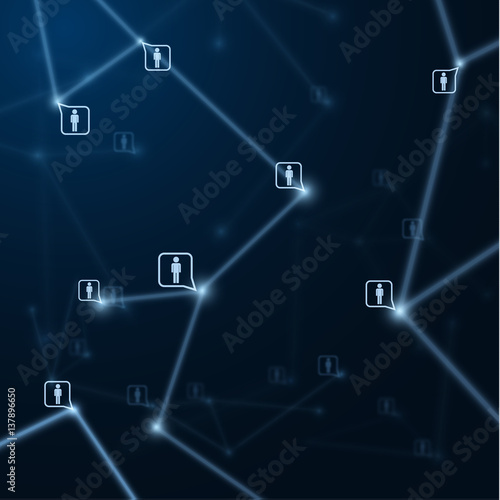 Social network vector background. EPS10