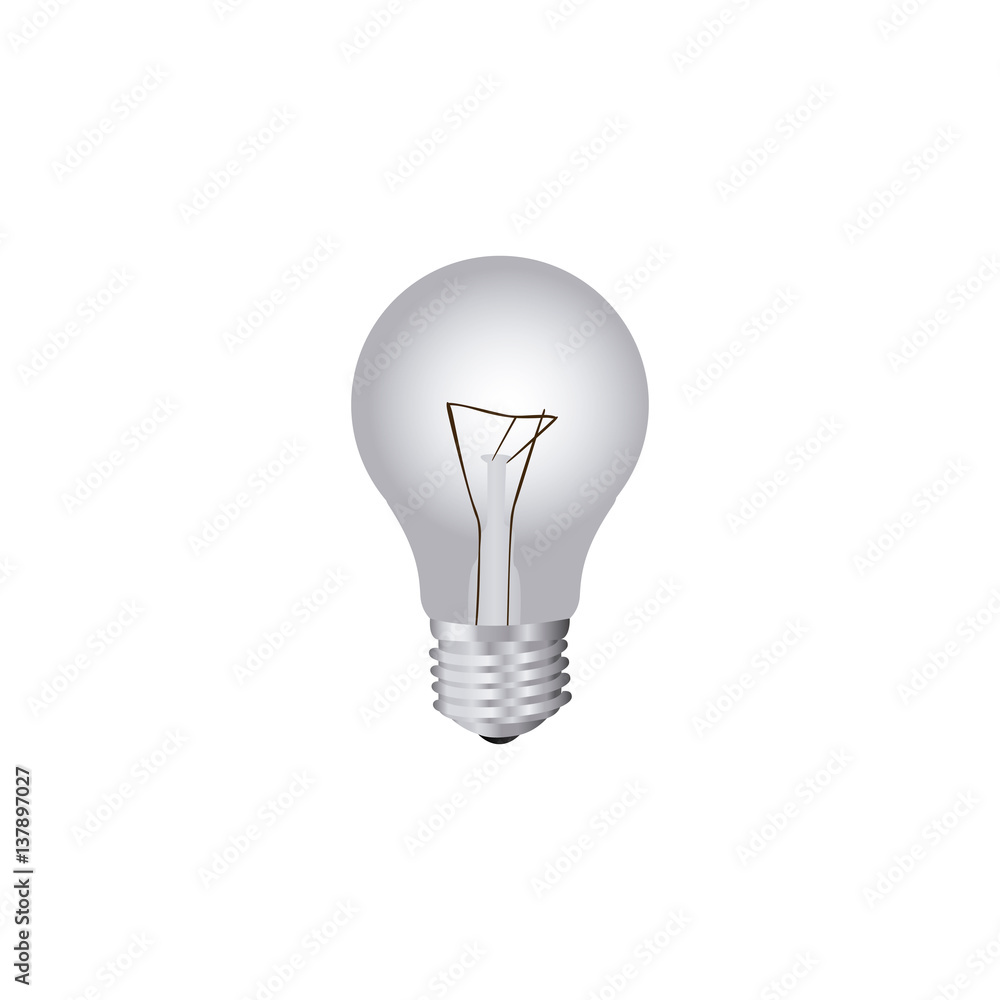 grayscale silhouette with light bulb vector illustration grayscale silhouette with light bulb vector illustration