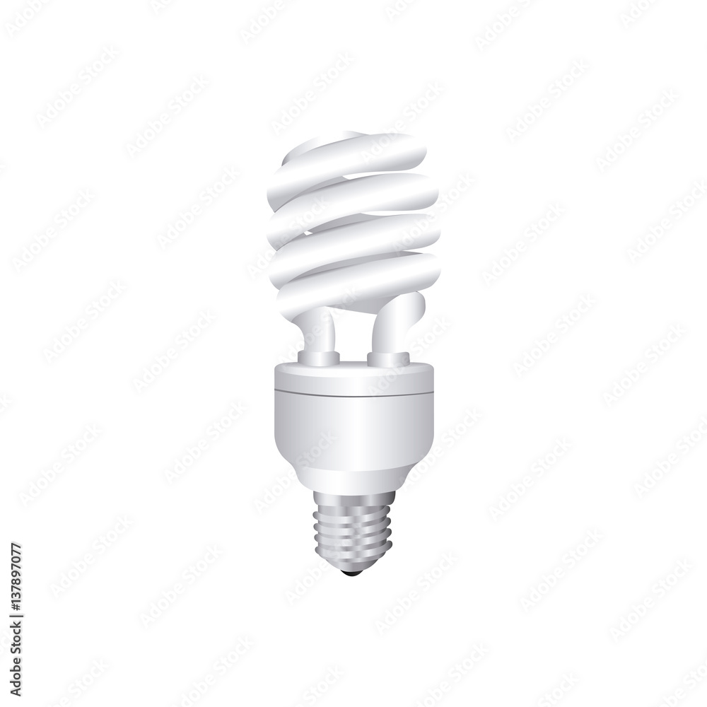 grayscale silhouette with spiral fluorescent lamp vector illustration grayscale silhouette with spiral fluorescent lamp vector illustration