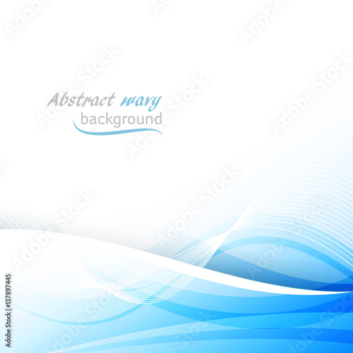 Abstract wavy background. Vector illustration.