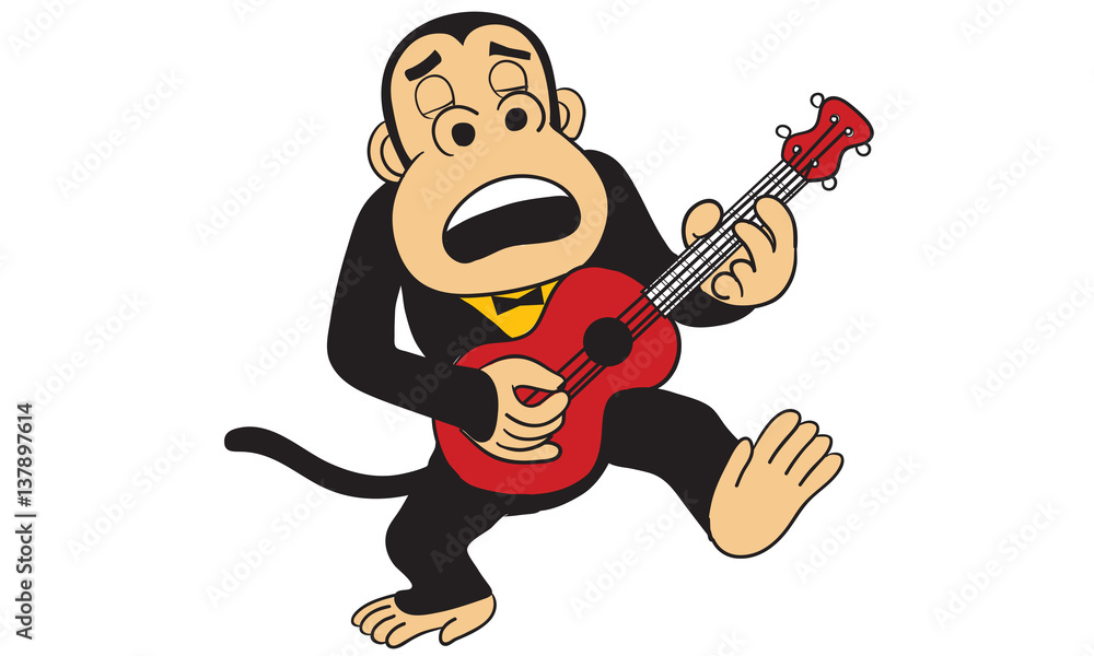 Fototapeta premium monkey action, monkey emotion