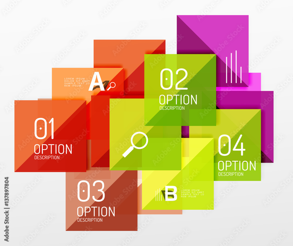 Repetition of overlapping color squares Repetition of overlapping color squares