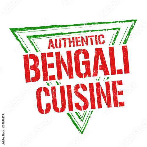 Bengali cuisine sign or stamp