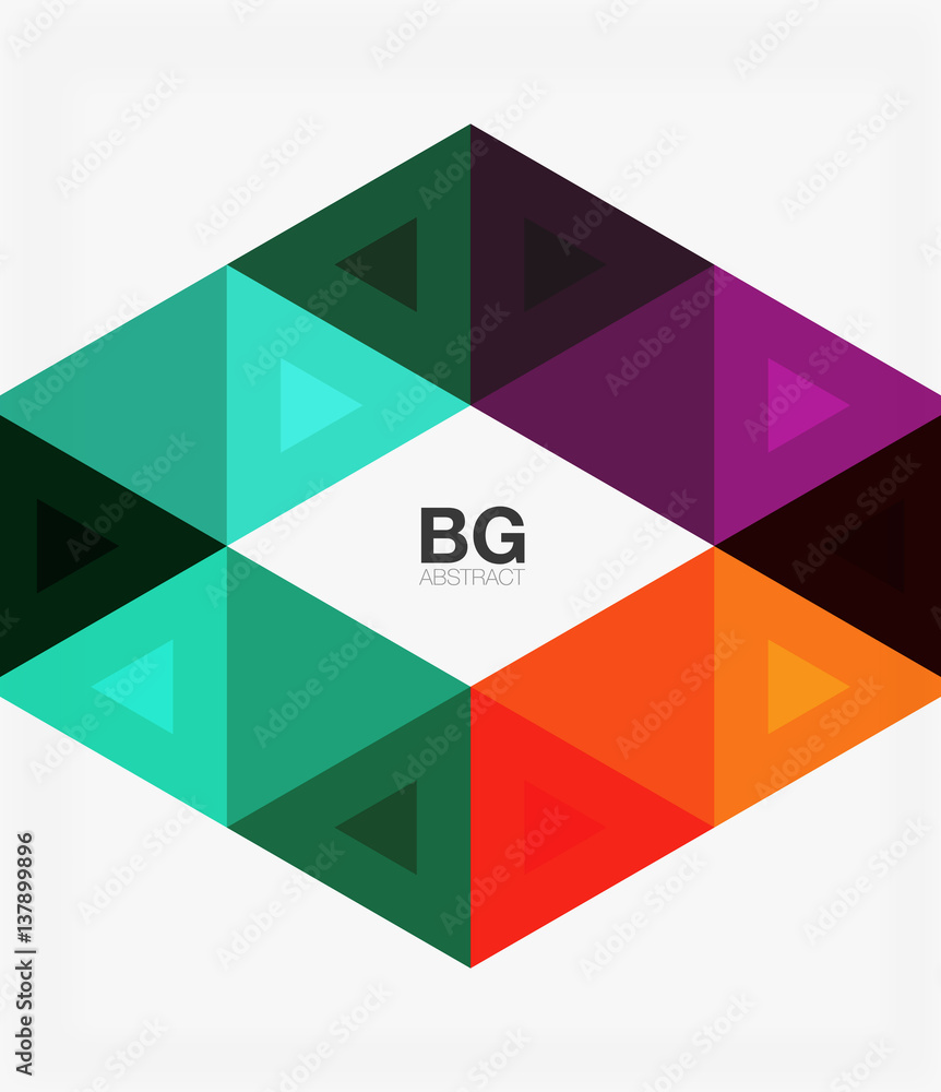 Triangle modern mosaic geometric template Triangle modern mosaic geometric template