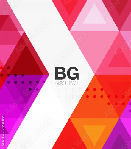 Vector abstract colorful triangle repetition
