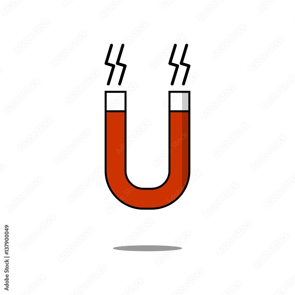Magnet vector icon Magnet vector icon