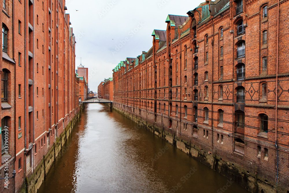 Naklejka premium Hamburg , Speicherstadt