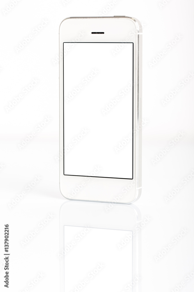 White Smart Phone Isolated on White White Smart Phone Isolated on White