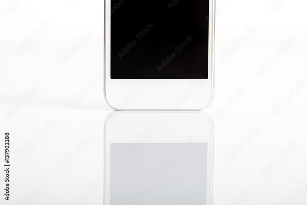 White Smart Phone Isolated on White White Smart Phone Isolated on White