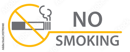 Label No smoking sticker