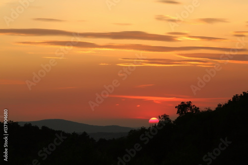 Amazing colourful sunrise view in mountains near Vipava valley, Slovenia © Natalia